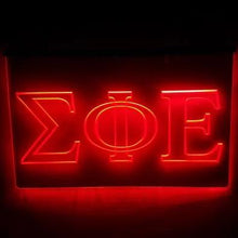 Load image into Gallery viewer, Sigma Phi Epsilon LED Sign Greek Letter Fraternity Light