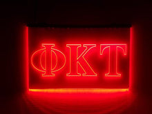 Load image into Gallery viewer, Phi Kappa Tau LED Sign Greek Letter Fraternity Light