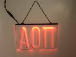 Alpha Omicron Pi LED Sign Greek Letter Sorority Light