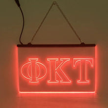 Load image into Gallery viewer, Phi Kappa Tau LED Sign Greek Letter Fraternity Light