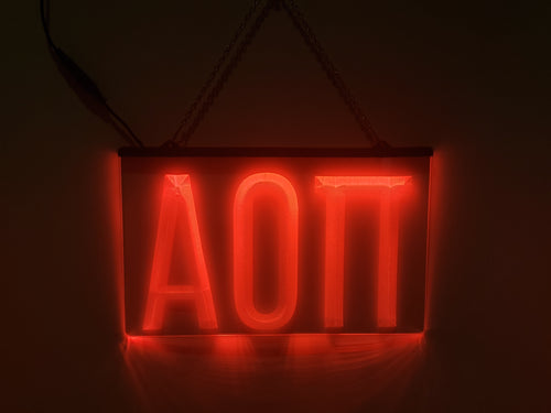 Alpha Omicron Pi LED Sign Greek Letter Sorority Light