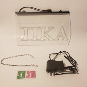 Pi Kappa Alpha LED Sign Greek Letter Fraternity Light