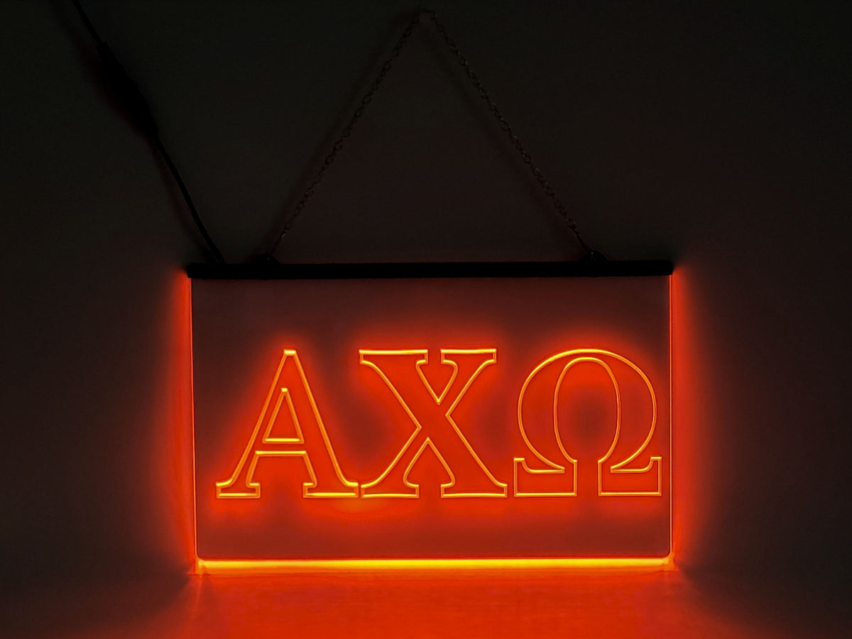 Axo Sign Alpha Chi Omega LED Sign Greek Letter Sorority Light – Greek Lodge