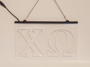 Chi Omega LED Sign Greek Letter Sorority Light