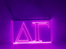 Load image into Gallery viewer, Delta Gamma LED Sign Greek Letter Sorority Light