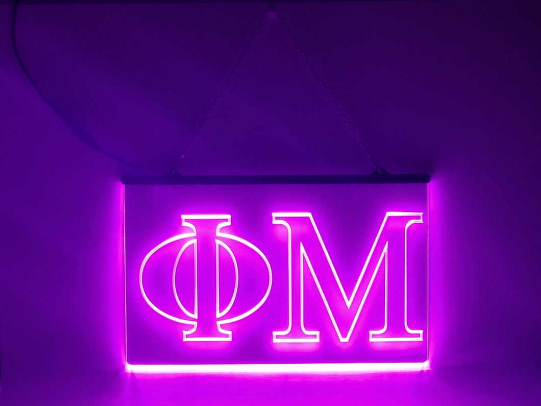 Phi Mu LED Sign Greek Letter Sorority Light