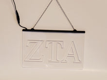 Load image into Gallery viewer, Zeta Tau Alpha LED Sign Greek Letter Sorority Light