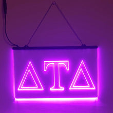 Load image into Gallery viewer, Delta Tau Delta LED Sign Greek Letter Fraternity Light