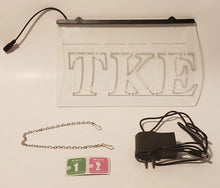 Load image into Gallery viewer, Tau Kappa Epsilon LED Sign Greek Letter Fraternity Light