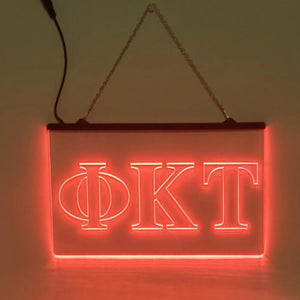Phi Kappa Tau LED Sign Greek Letter Fraternity Light