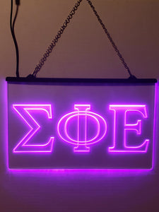 Sigma Phi Epsilon LED Sign Greek Letter Fraternity Light