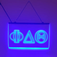 Load image into Gallery viewer, Phi Delta Theta LED Sign Greek Letter Fraternity Light