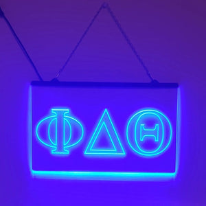 Phi Delta Theta LED Sign Greek Letter Fraternity Light