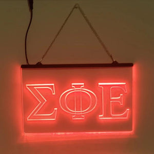 Sigma Phi Epsilon LED Sign Greek Letter Fraternity Light