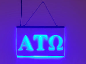 Alpha Tau Omega LED Sign Greek Letter Fraternity Light