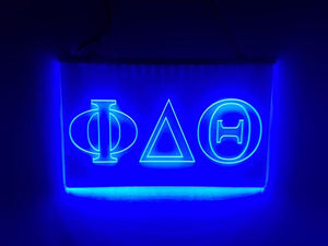 Phi Delta Theta LED Sign Greek Letter Fraternity Light