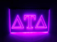 Load image into Gallery viewer, Delta Tau Delta LED Sign Greek Letter Fraternity Light