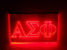 Load image into Gallery viewer, Alpha Sigma Phi LED Sign Greek Letter Fraternity Light