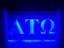 Load image into Gallery viewer, Alpha Tau Omega LED Sign Greek Letter Fraternity Light