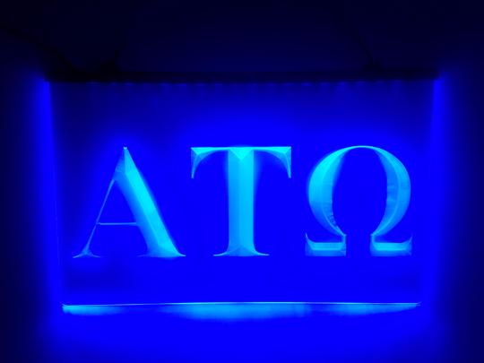 Alpha Tau Omega LED Sign Greek Letter Fraternity Light